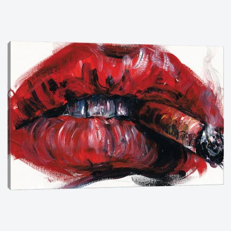 Cigarettes and Wine Canvas Print #DPP29} by Doriana Popa Canvas Wall Art