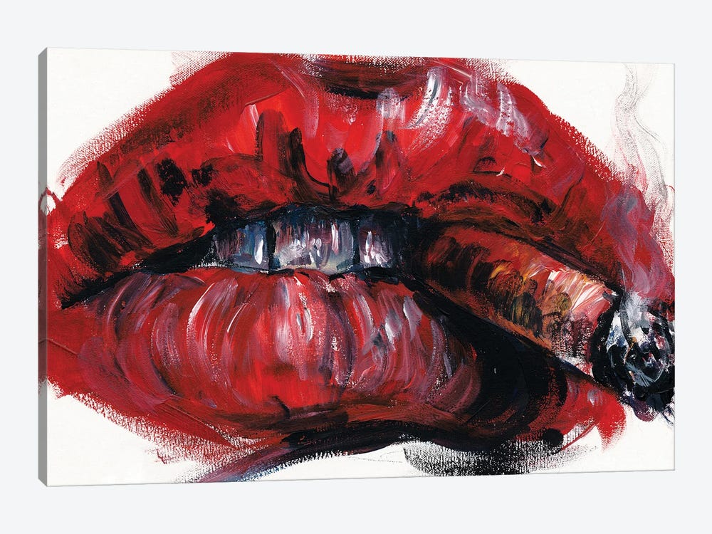 Cigarettes and Wine by Doriana Popa 1-piece Canvas Art Print