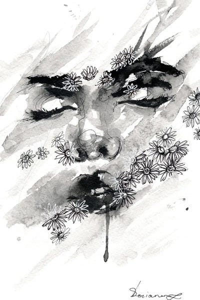 Black & White Drawings & Illustrations: Gift by Doriana Popa