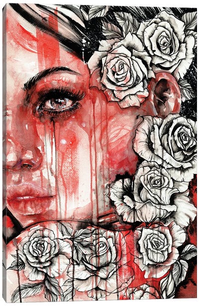 Rose Canvas Art Print - Lowbrow Femme Fatales