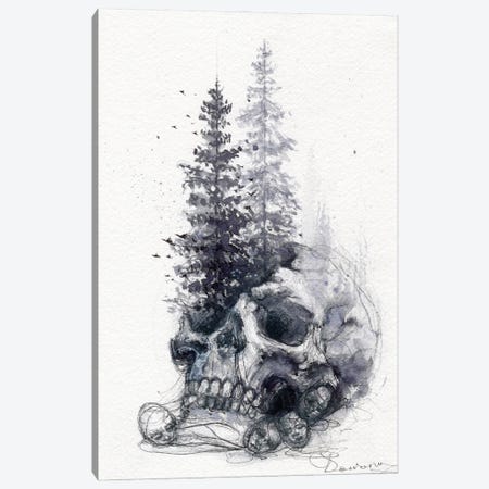 Skull and Trees Canvas Print #DPP98} by Doriana Popa Canvas Art Print