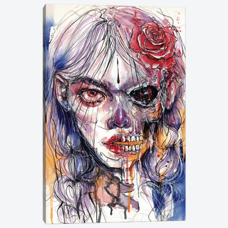 Skull Girl - Reborn Canvas Print #DPP99} by Doriana Popa Canvas Print
