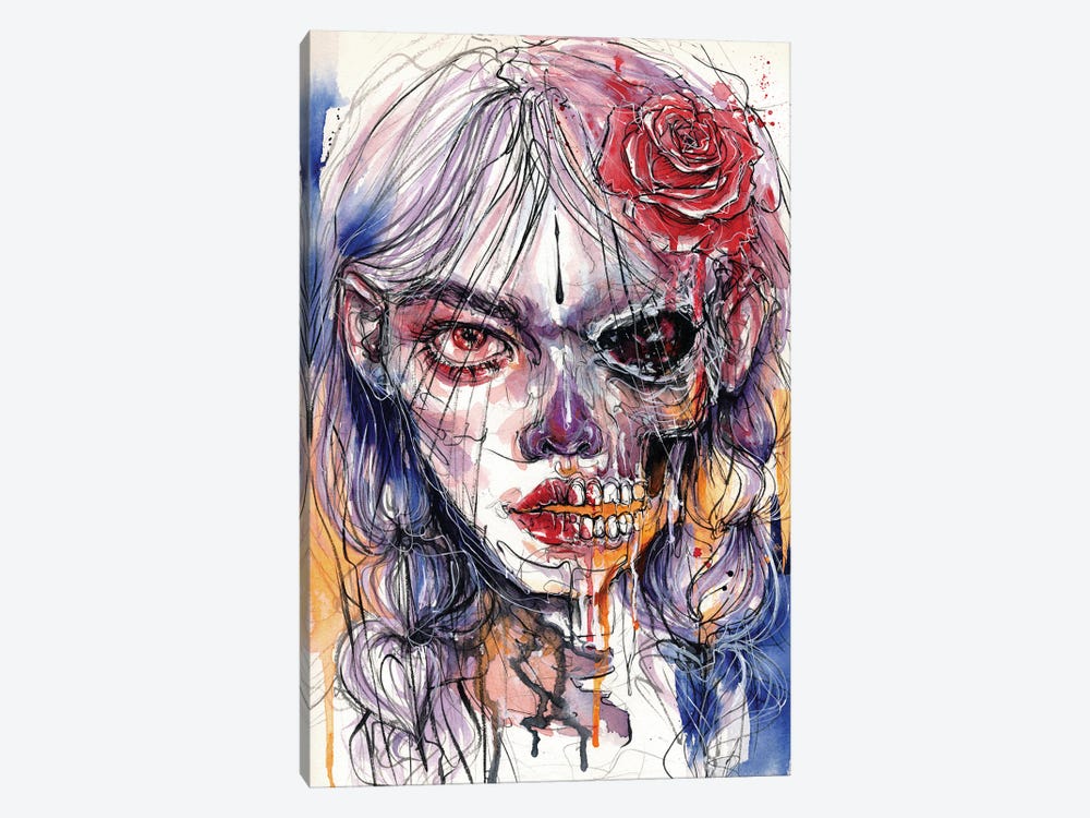 Skull Girl - Reborn by Doriana Popa 1-piece Canvas Wall Art