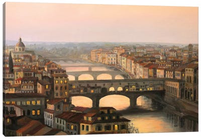 Florence Ponte Vecchio Canvas Art Print - Scenic Collection