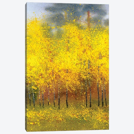 Autumn Birches In The Forest Canvas Print #DPT115} by Marinka Canvas Wall Art