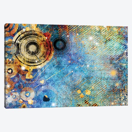 Turquoise Abstraction Canvas Print #DPT120} by Maugli Canvas Artwork