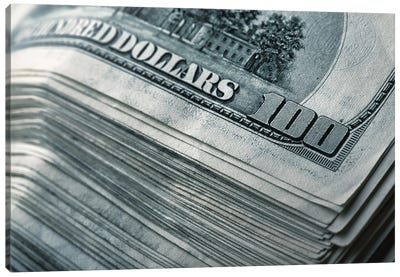 Stack Of Money Canvas Art Print - Money Collection