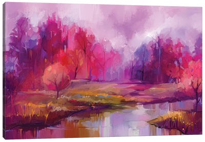Autumn, Fall Season Nature Background Canvas Art Print