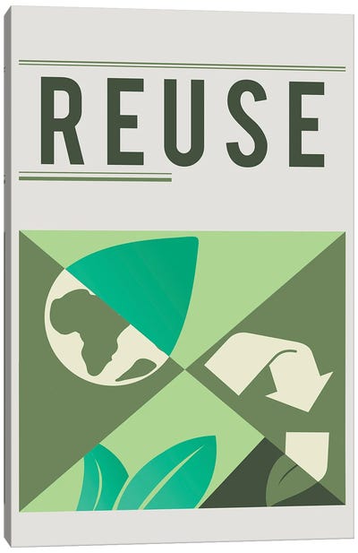 Reuse Canvas Art Print - Environmental Conservation Art