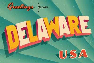 Greetings From Delaware by RealCallahan canvas print
