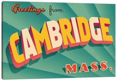 Greetings From Cambridge Canvas Art Print