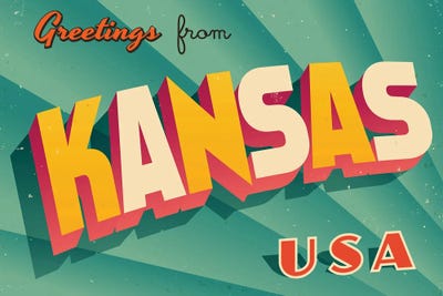 Greetings From Kansas by RealCallahan canvas print