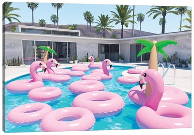 Different Floats In A Pool I Canvas Art Print