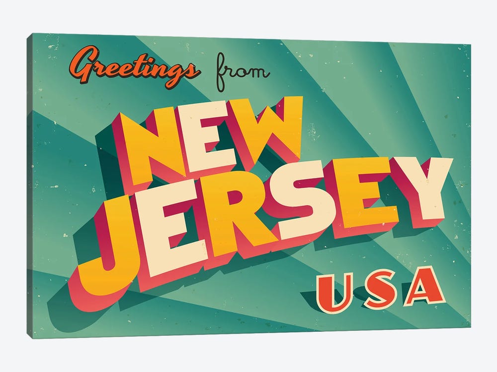 Greetings From New Jersey by RealCallahan 1-piece Art Print