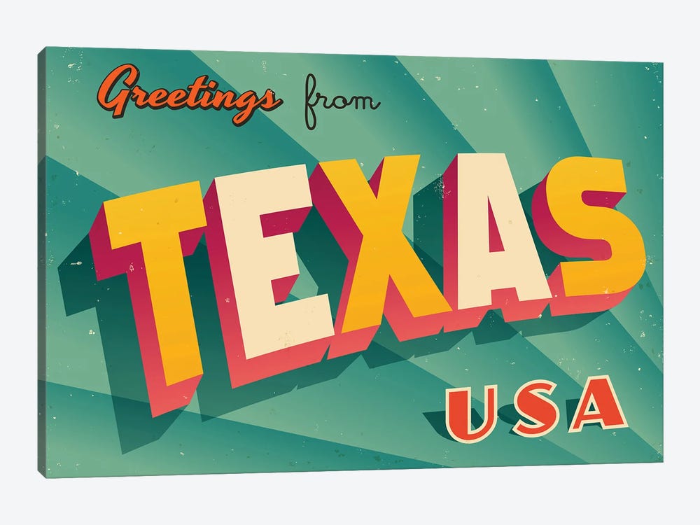 Greetings From Texas by RealCallahan 1-piece Art Print