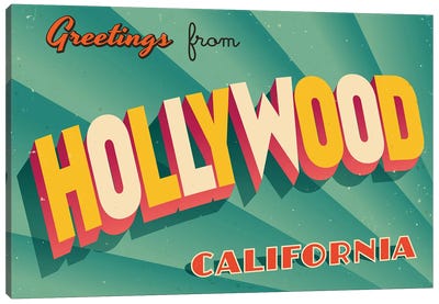 Greetings From Hollywood Canvas Art Print