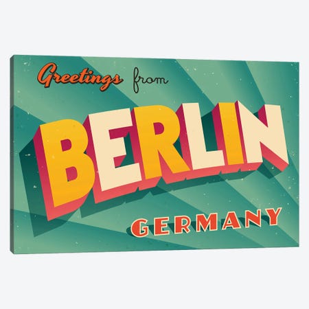 Greetings From Berlin Canvas Print #DPT271} by RealCallahan Canvas Art