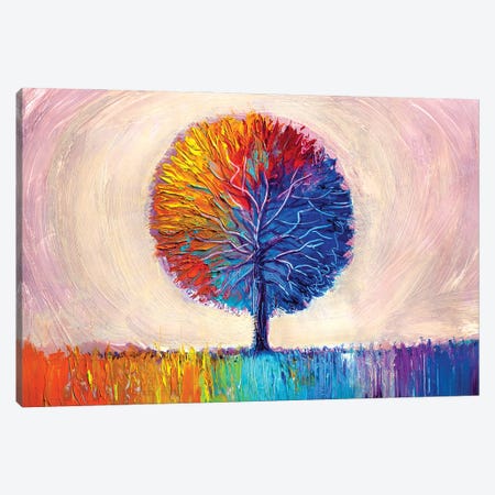 Colorful Tree I Canvas Print #DPT278} by sbelov Canvas Artwork