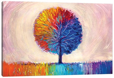 Colorful Tree I Canvas Art Print - Fine Art Collection