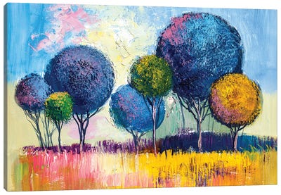 Colorful Trees I Canvas Art Print