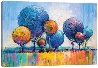 Colorful Trees III Canvas Art Print