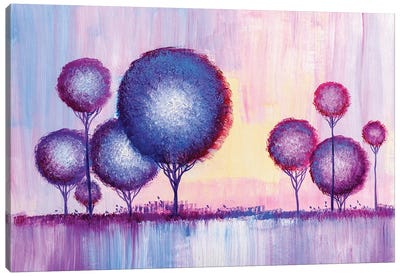 Colorful Trees VI Canvas Art Print - Fine Art Collection
