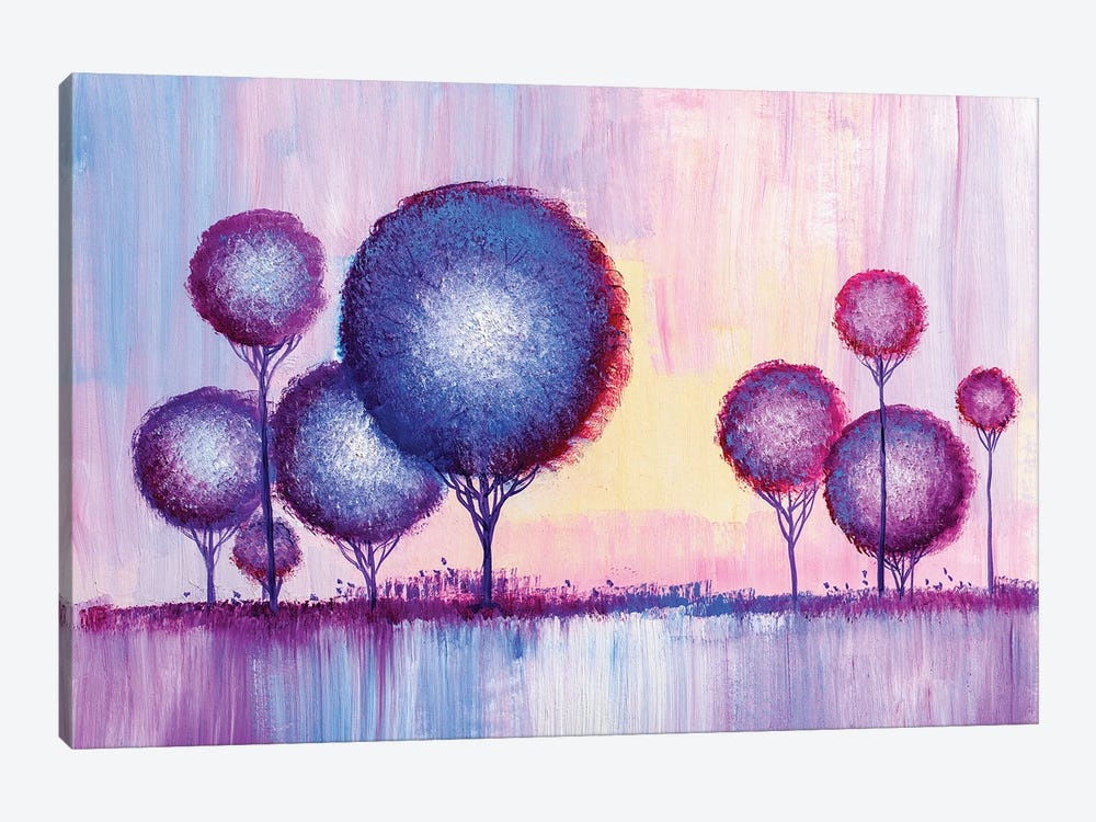Colorful Trees VI by sbelov 1-piece Canvas Print