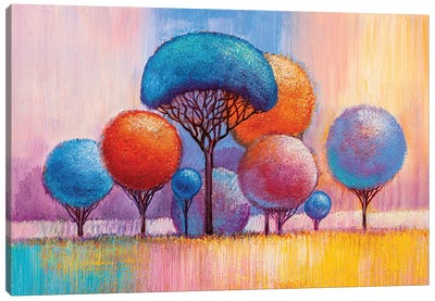 Colorful Trees VIII Canvas Art Print