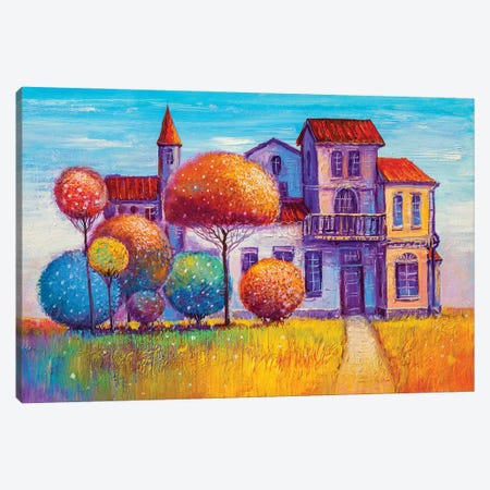House In The Village Canvas Print #DPT289} by sbelov Canvas Print