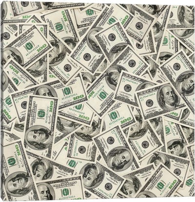 Dollars Seamless Background Canvas Art Print - Money Collection