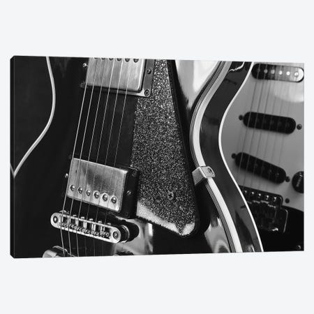 Electric Guitar Closeup On Dark Background Canvas Print #DPT311} by ValeriySound Art Print