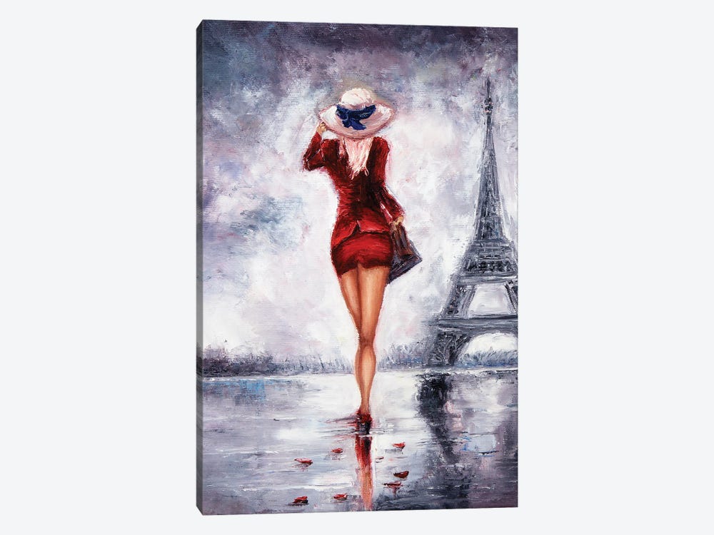 Woman In Paris by borojoint 1-piece Art Print