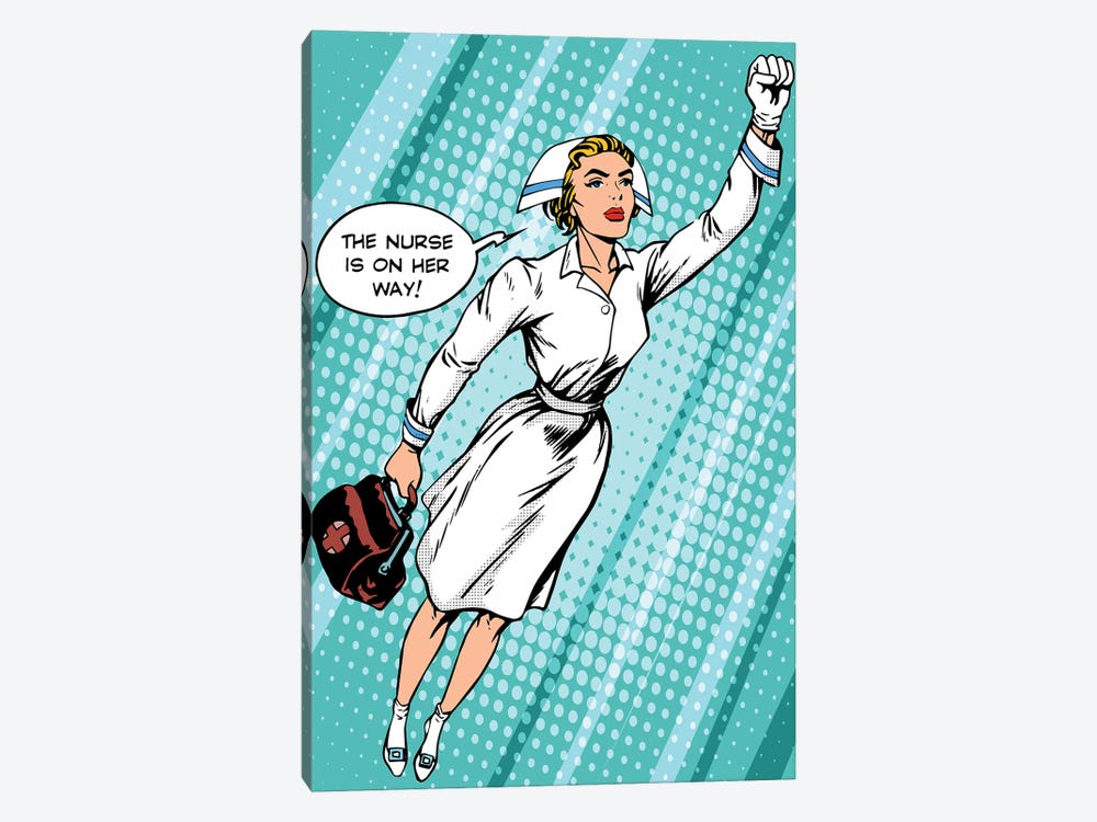 Super Hero Nurse Flies To The Rescue by Depositphotos 1-piece Art Print