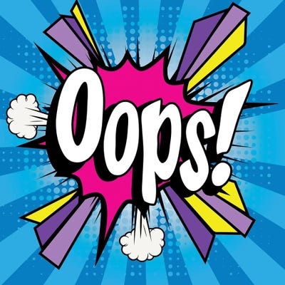 Pop Art Comics Icon Oops! by Depositphotos framed wall art