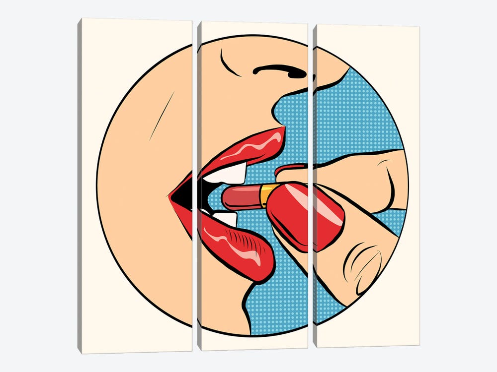 Taking The Pill Medication by Depositphotos 3-piece Canvas Art