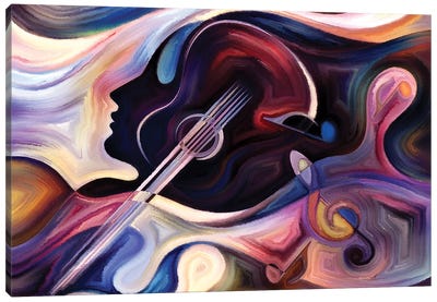 Inner Life Of Music I Canvas Art Print - Music Collection