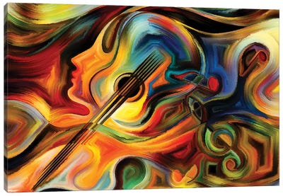 Inner Life Of Music II Canvas Art Print - Music Collection