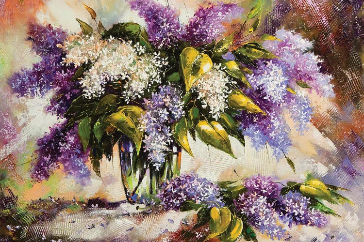 Lilac Bouquet In A Vase by balaikin wall art