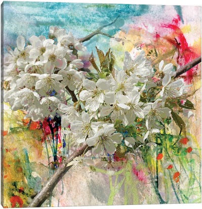 Blooming Apple Tree, Painting And Combined Technique Canvas Art Print - Apple Trees