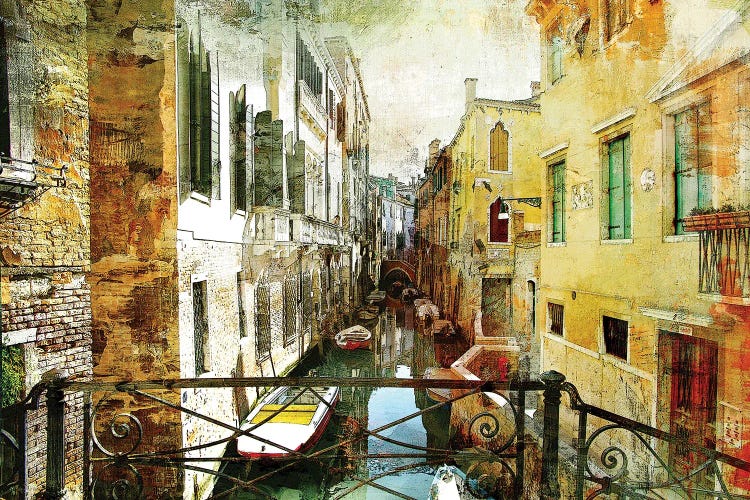 Pictorial Venetian Streets Artwork In Painting Style