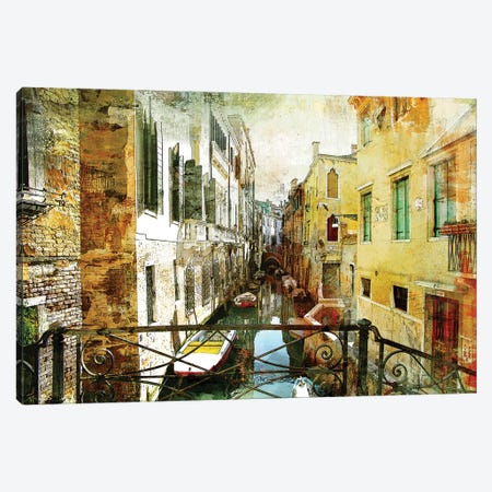 Pictorial Venetian Streets Artwork In Painting Style Canvas Print #DPT533} by Maugli Art Print