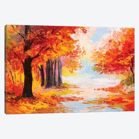 Colorful Autumn Forest Canvas Print #DPT538} by Max5799 Art Print