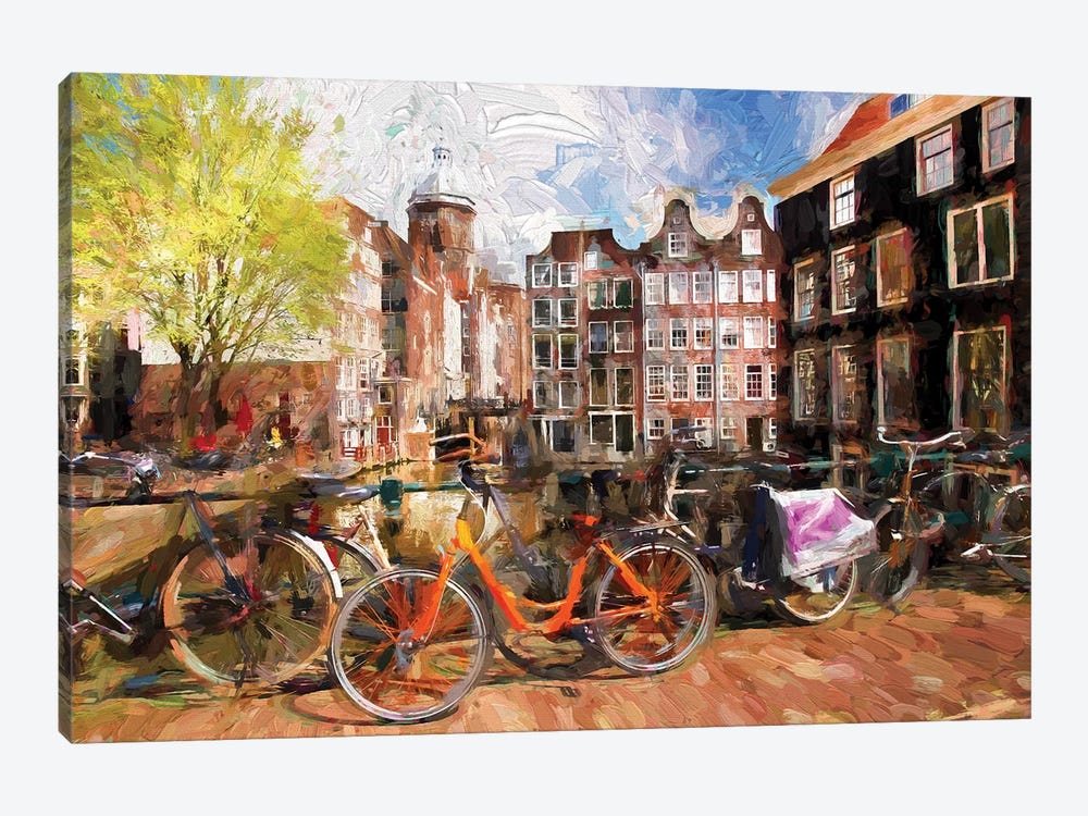 Amsterdam, City In Holland by samot 1-piece Canvas Art