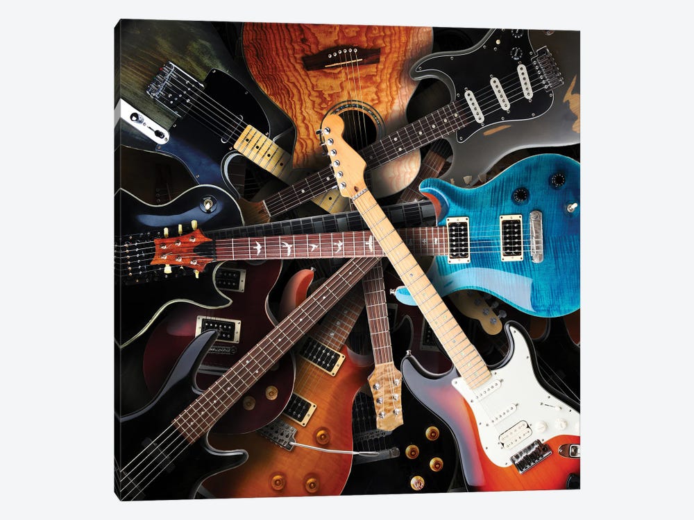 Electric Guitars Background by semisatch 1-piece Canvas Artwork