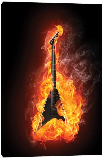 Electric Guitar II Canvas Art Print - Music Collection