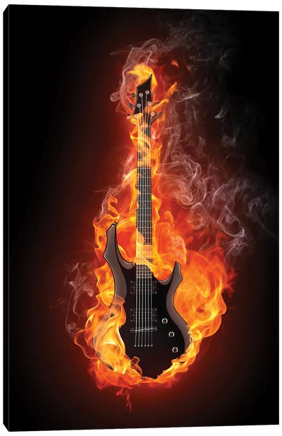 Electric Guitar III Canvas Art Print - Music Collection