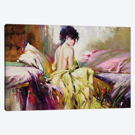 Portrait Of The Nude Girl Canvas Print #DPT621} by balaikin Art Print