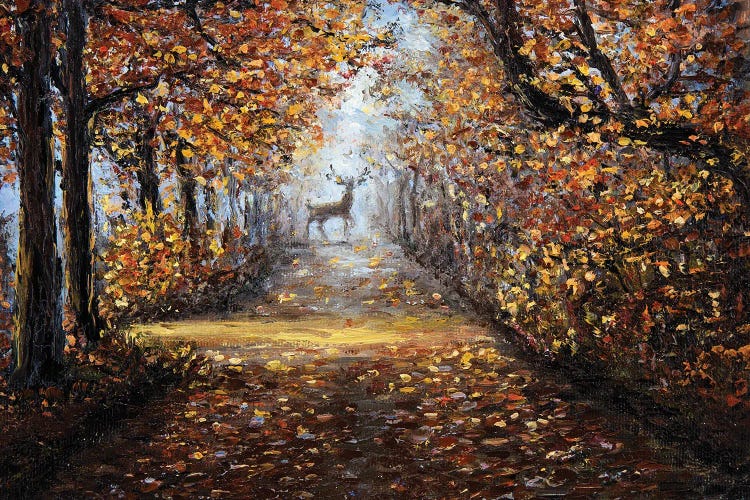 Deer In The Park by borojoint wall art