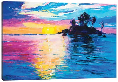 Island And Sea Canvas Art Print