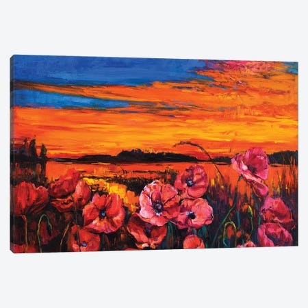 Poppy Fields Canvas Print #DPT641} by borojoint Canvas Print